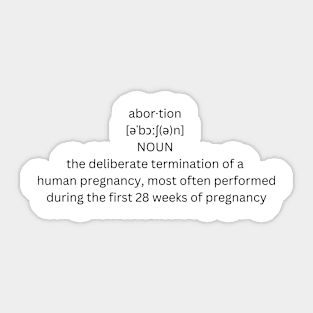 abortion definition Sticker